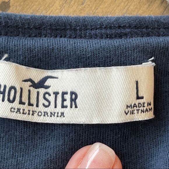 HOLLISTER Stripe Knit Mini Dress with Adjustable Spaghetti Straps and Shelf Bra - Picture 6 of 10